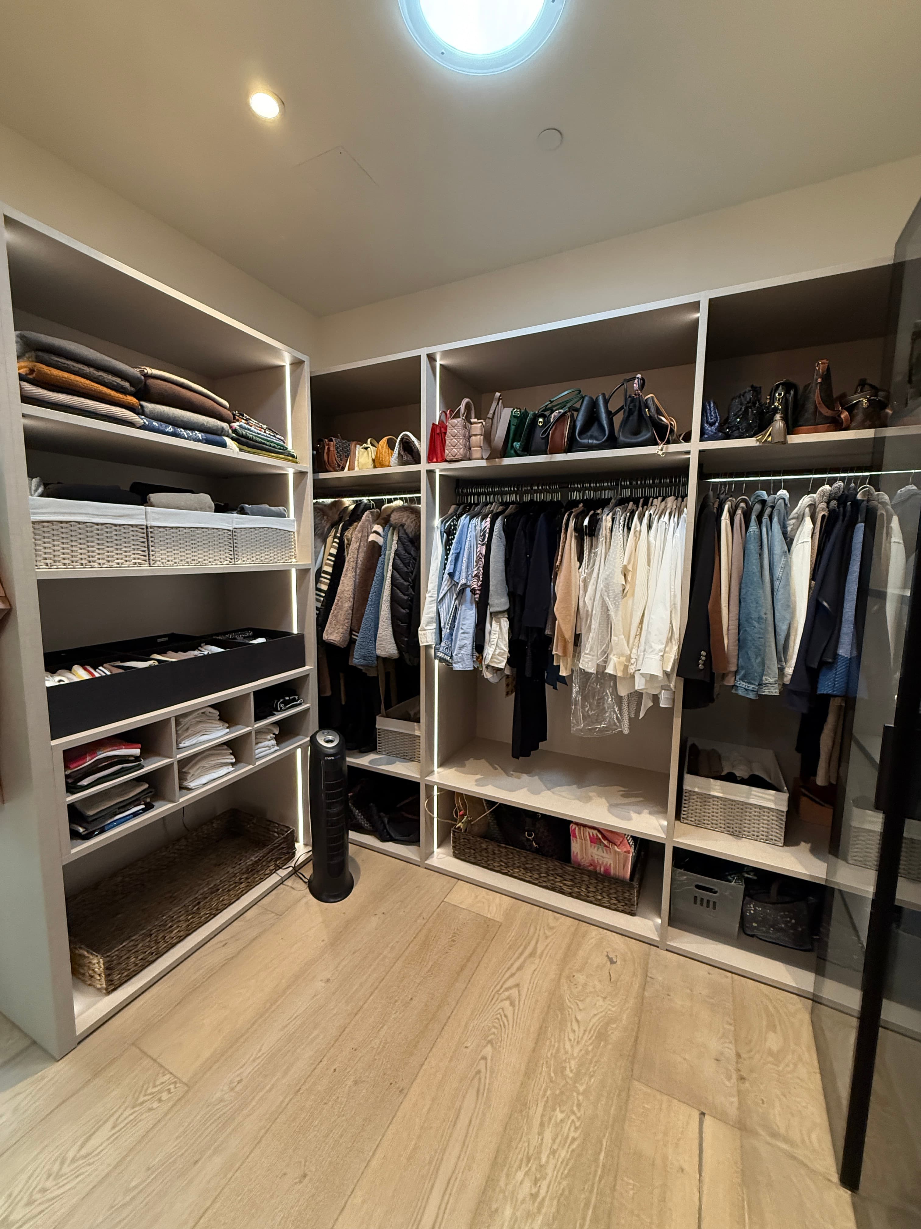 Closet after organization